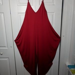 Red modern jumpsuit